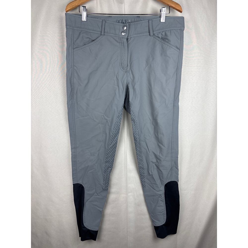 Dover Saddlery Wellesley Tech Full-Seat Breech Steel Grey Sz 32/35 waist Pants